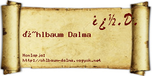 Öhlbaum Dalma névjegykártya
